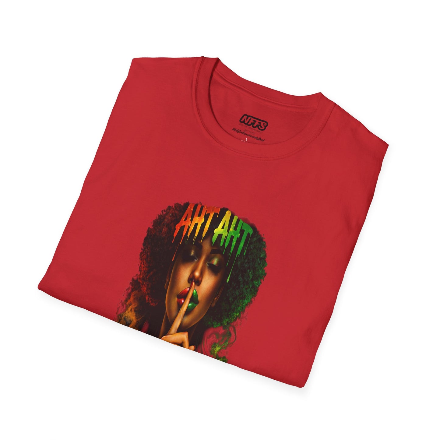 Cultural Pride — Woman Finger to Lips Graphic Tee ("Shut The F*** Up")