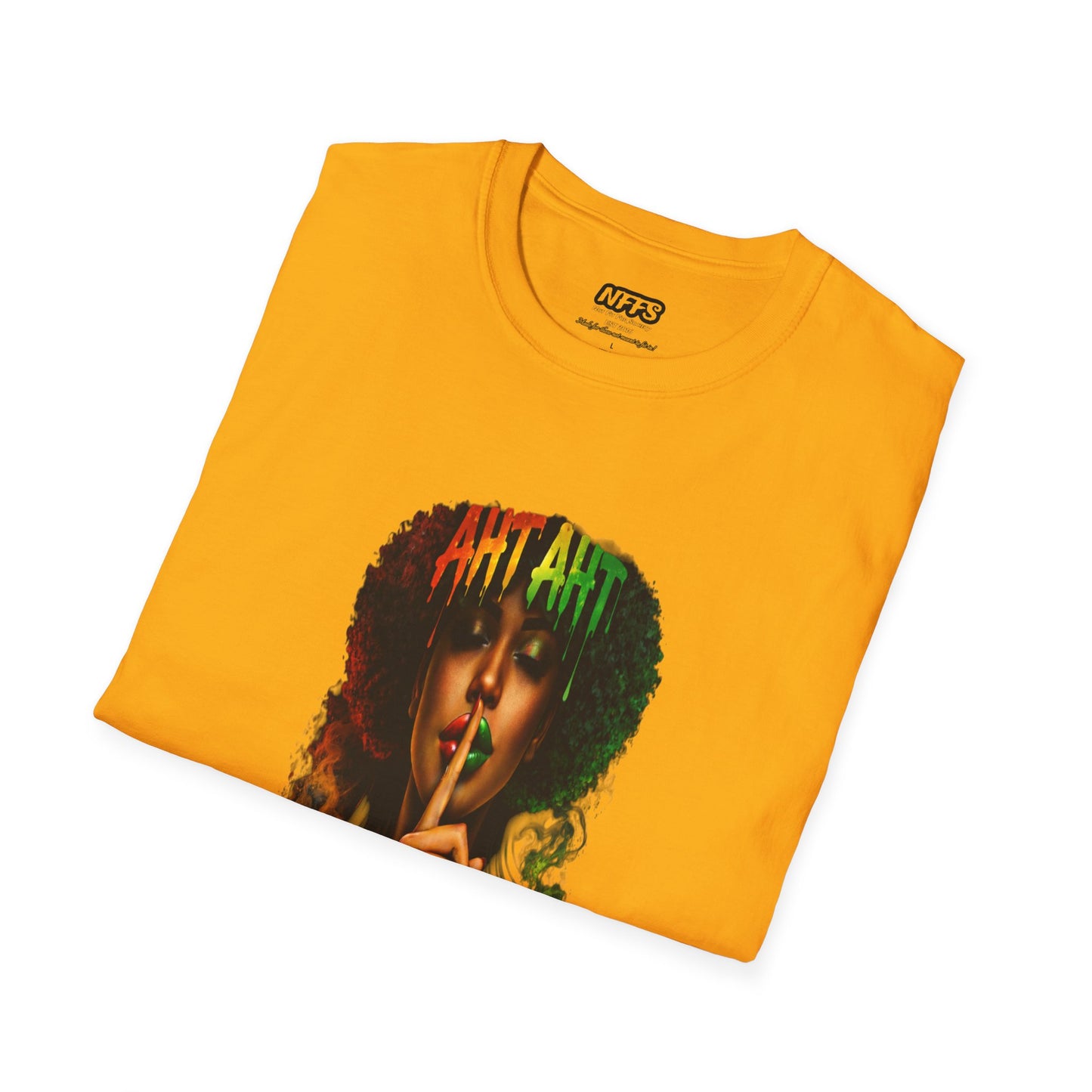 Cultural Pride — Woman Finger to Lips Graphic Tee ("Shut The F*** Up")