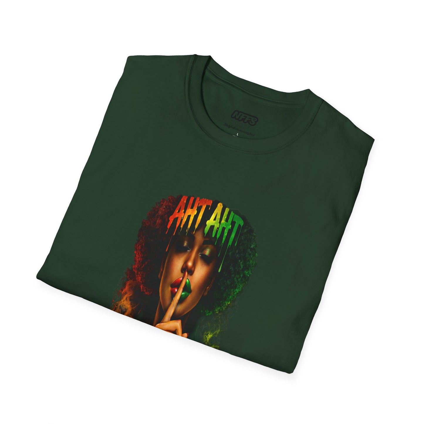 Cultural Pride — Woman Finger to Lips Graphic Tee ("Shut The F*** Up")