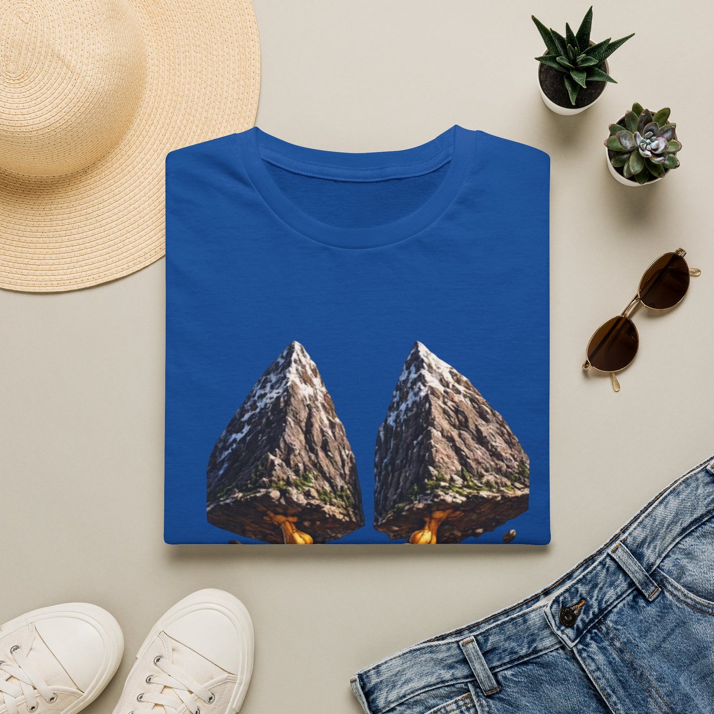 Graphic T-Shirt — 'You Can't Keep What God Has Given Me' Mountain Shield Design
