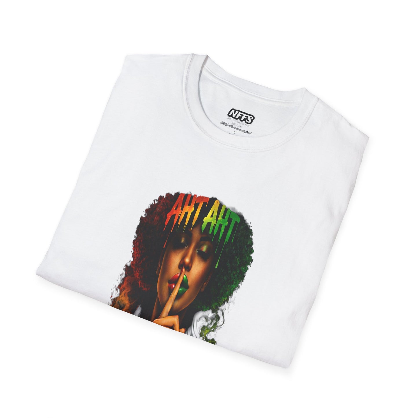 Cultural Pride — Woman Finger to Lips Graphic Tee ("Shut The F*** Up")